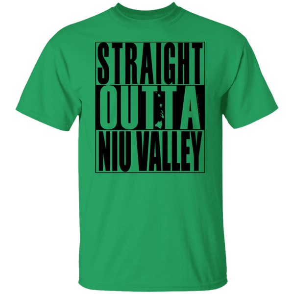 Straight Outta Niu Valley (black ink) T-Shirt