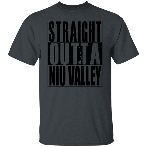 Straight Outta Niu Valley (black ink) T-Shirt