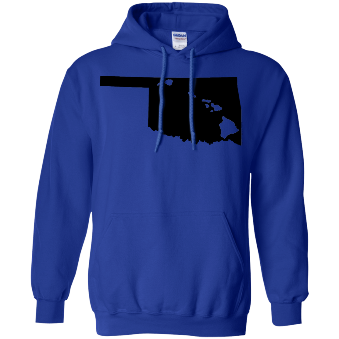 Living in Oklahoma with Hawaii Roots Pullover Hoodie 8 oz., Sweatshirts, Hawaii Nei All Day