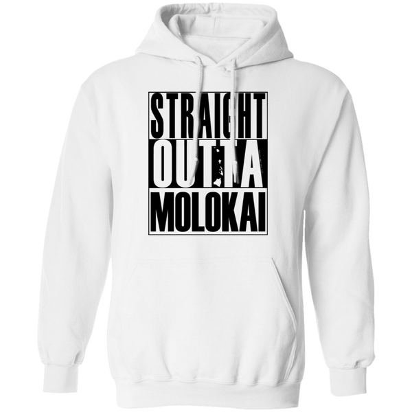Straight Outta Molokai(black ink) Pullover Hoodie