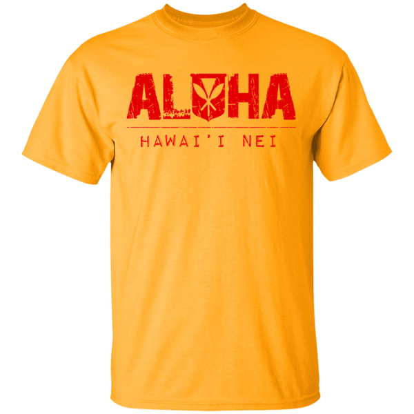 Aloha Hawai'i Nei(red ink) T-Shirt, T-Shirts, Hawaii Nei All Day