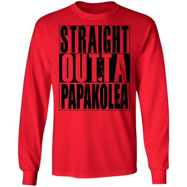 Straight Outta Papakolea (black ink) LS T-Shirt