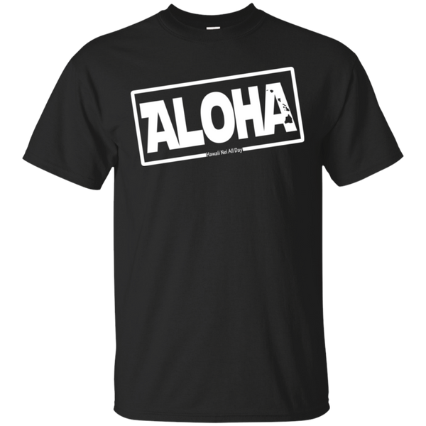 Aloha Hawai'i Nei (Islands white ink) Ultra Cotton T-Shirt, T-Shirts, Hawaii Nei All Day