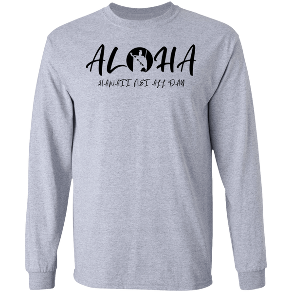 Aloha - Hawaii Nei All Day(RS BLK) LS T-Shirt