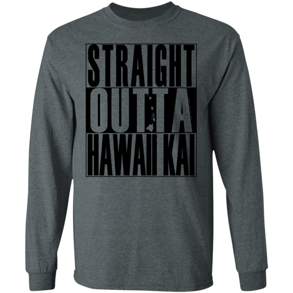 Straight Outta Hawaii Kai (black ink) LS T-Shirt