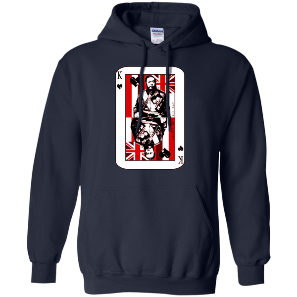 The King of Hawai'i Kalakaua(red ink) Pullover Hoodie, Sweatshirts, Hawaii Nei All Day