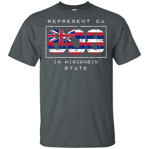 Rep Da 808 In Wisconsin State Ultra Cotton T-Shirt, T-Shirts, Hawaii Nei All Day
