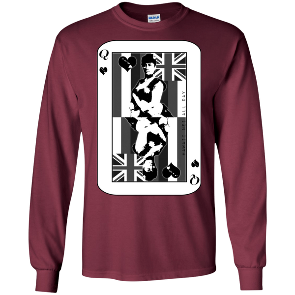 The Queen of Hawai'i Liliuokalani (black ink) LS Ultra Cotton T-Shirt, T-Shirts, Hawaii Nei All Day