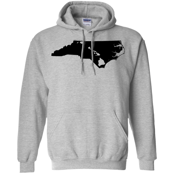 Living in North Carolina with Hawaii Roots Pullover Hoodie 8 oz., Sweatshirts, Hawaii Nei All Day