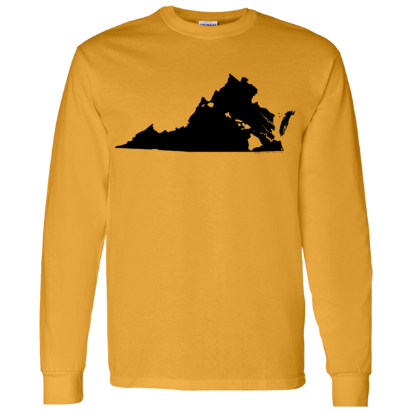 Living in Virginia with Hawaii Roots LS T-Shirt 5.3 oz., T-Shirts, Hawaii Nei All Day