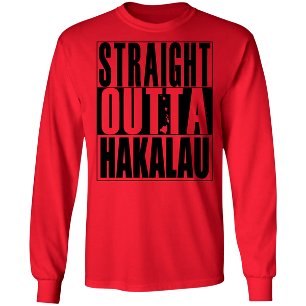Straight Outta Hakalau (black ink) LS T-Shirt