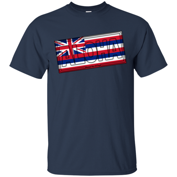 Aloha Hawai'i Flag Ultra Cotton T-Shirt, T-Shirts, Hawaii Nei All Day
