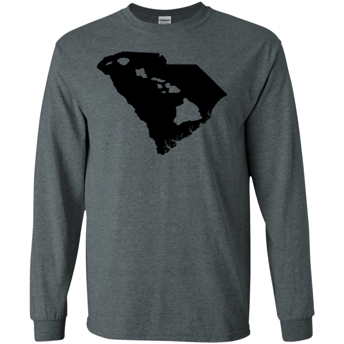 Living In South Carolina With Hawaii Roots LS Ultra Cotton Tshirt - Hawaii Nei All Day