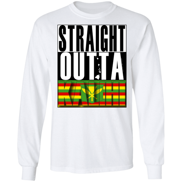 Straight Outta Kalihi (Kanaka Maoli) LS T-Shirt, T-Shirts, Hawaii Nei All Day