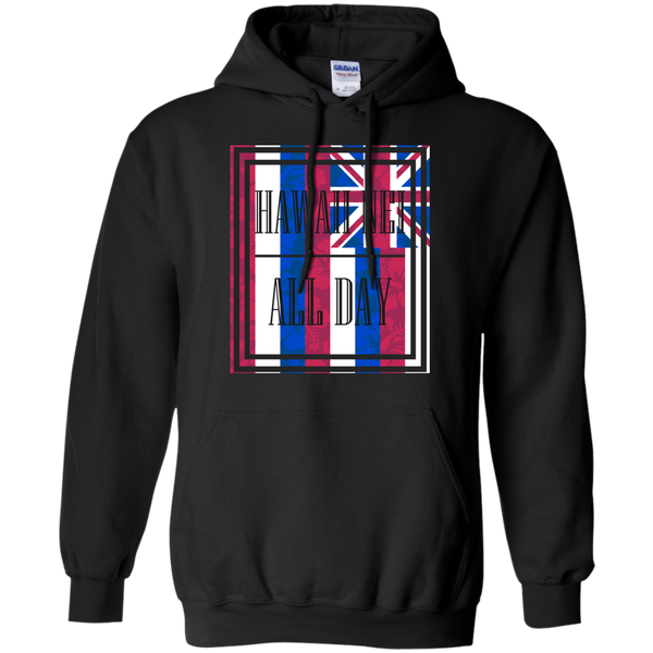 Hawai'i Floral Flag Pullover Hoodie, Sweatshirts, Hawaii Nei All Day
