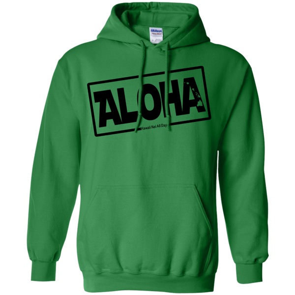 Aloha Hawai'i Nei (Islands blk ink) Pullover Hoodie, Sweatshirts, Hawaii Nei All Day