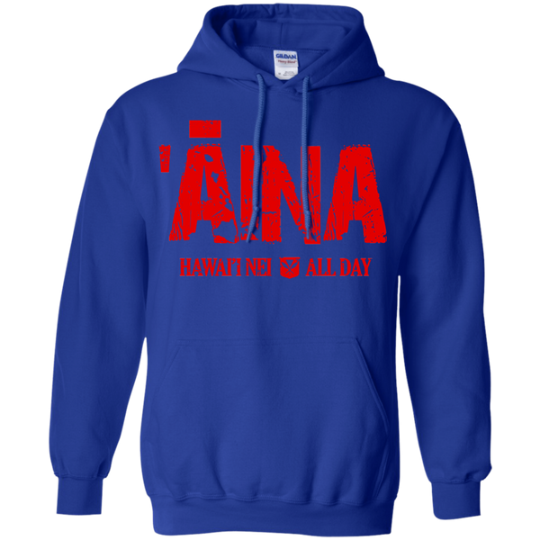 ʻĀina Hawai'i Nei All Day (red ink) Pullover Hoodie, Sweatshirts, Hawaii Nei All Day