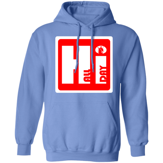 Hi ALL DAY (red) Pullover Hoodie