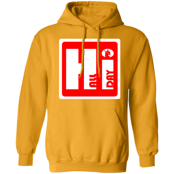 Hi ALL DAY (red) Pullover Hoodie