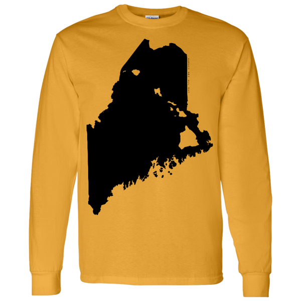 Living in Maine with Hawaii Roots LS T-Shirt 5.3 oz., T-Shirts, Hawaii Nei All Day
