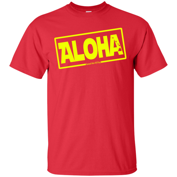 Aloha Hawai'i Nei (Islands yellow ink) Ultra Cotton T-Shirt, T-Shirts, Hawaii Nei All Day