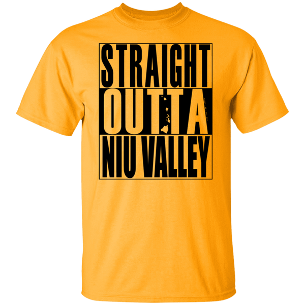 Straight Outta Niu Valley (black ink) T-Shirt