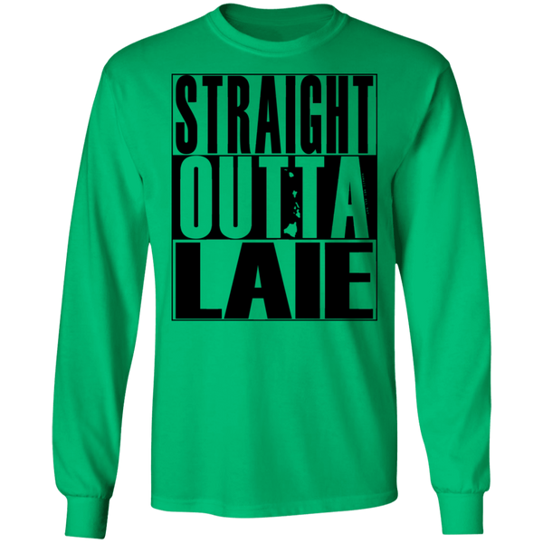 Straight Outta Laie (black ink) LS T-Shirt