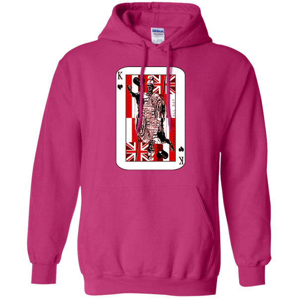 The King of Hawai'i Kamehameha (red ink) Pullover Hoodie, Sweatshirts, Hawaii Nei All Day