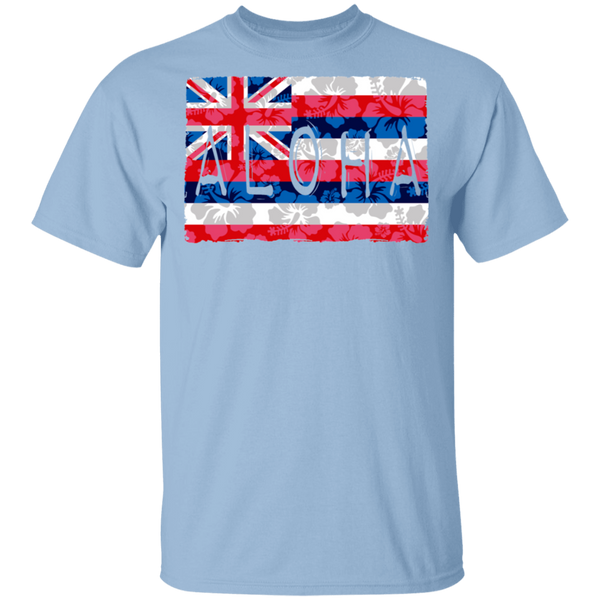 Aloha Floral Flag T-Shirt, T-Shirts, Hawaii Nei All Day