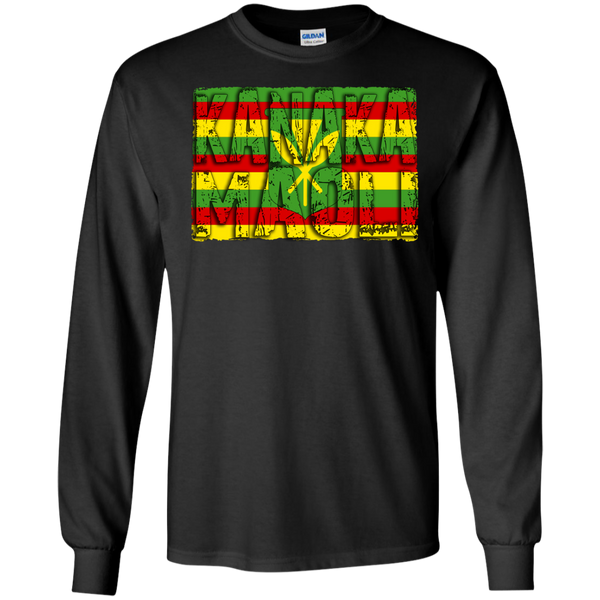 Kanaka Maoli LS Ultra Cotton Tshirt - Hawaii Nei All Day