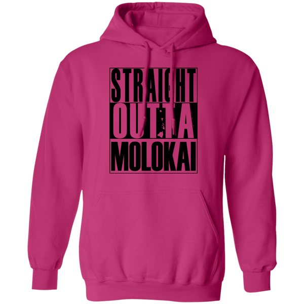 Straight Outta Molokai(black ink) Pullover Hoodie