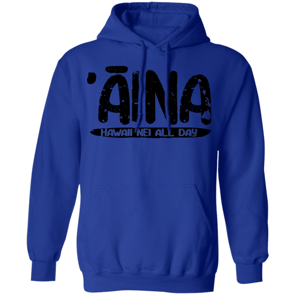 ʻĀina Hawai'i (black ink variant) Pullover Hoodie