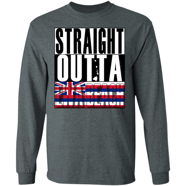 Straight Outta Ewa Beach LS Ultra Cotton T-Shirt, T-Shirts, Hawaii Nei All Day
