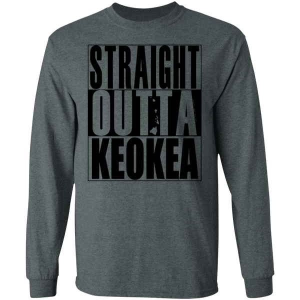 Straight Outta Keokea (black ink) LS T-Shirt