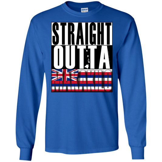 Straight Outta Makakilo Hawai'i LS Ultra Cotton T-Shirt, T-Shirts, Hawaii Nei All Day