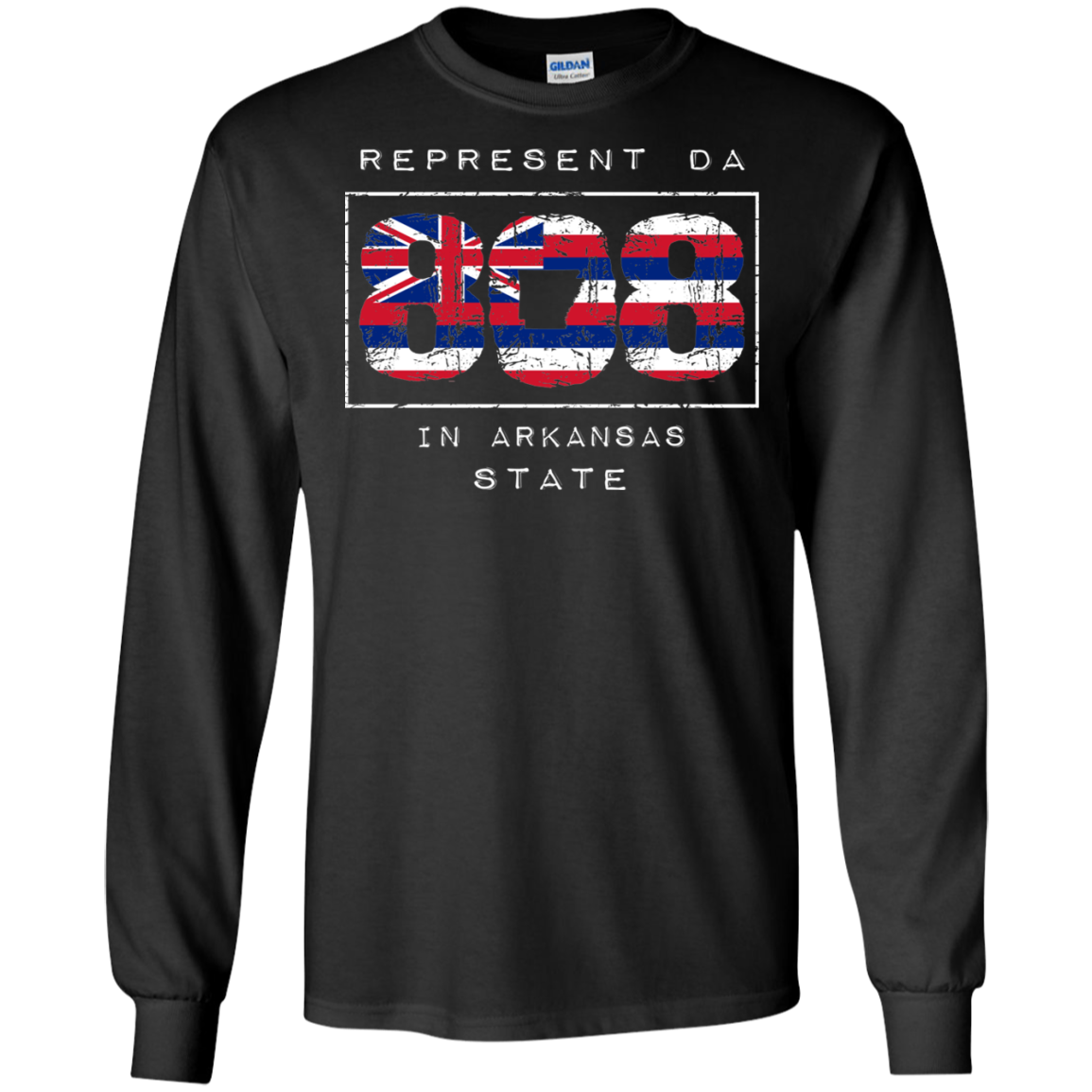 Rep Da 808 In Arkansas State LS Ultra Cotton T-Shirt, T-Shirts, Hawaii Nei All Day