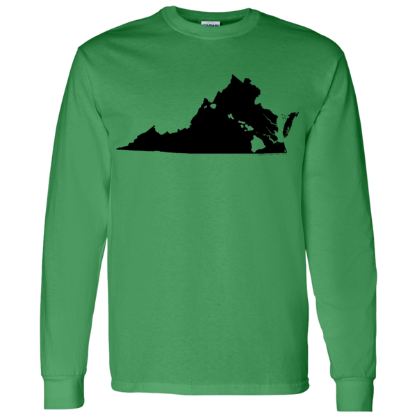 Living in Virginia with Hawaii Roots LS T-Shirt 5.3 oz., T-Shirts, Hawaii Nei All Day