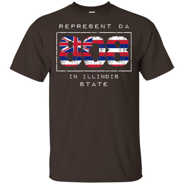 Rep Da 808 In Illinois State Ultra Cotton T-Shirt, T-Shirts, Hawaii Nei All Day