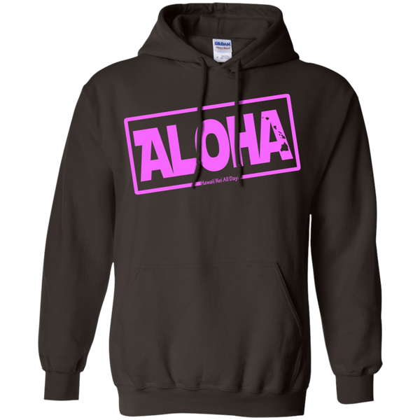 Aloha Hawai'i Nei (Islands pink ink) Pullover Hoodie, Sweatshirts, Hawaii Nei All Day