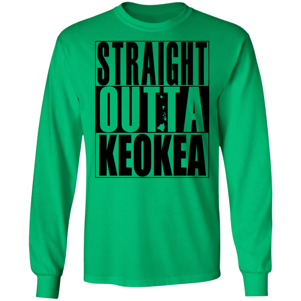 Straight Outta Keokea (black ink) LS T-Shirt