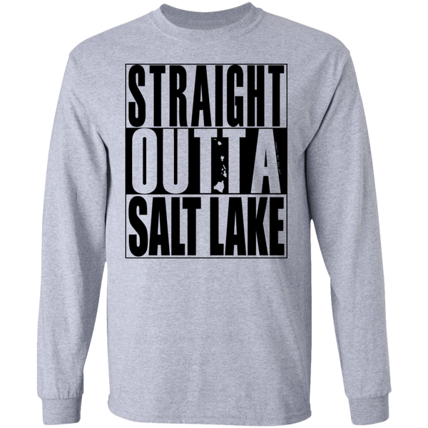 Straight Outta Salt Lake (black ink) LS T-Shirt