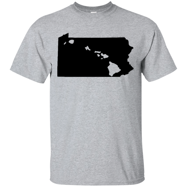 Living in Pennsylvania with Hawaii Roots Ultra Cotton T-Shirt, T-Shirts, Hawaii Nei All Day