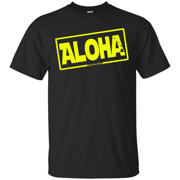 Aloha Hawai'i Nei (Islands yellow ink) Ultra Cotton T-Shirt, T-Shirts, Hawaii Nei All Day