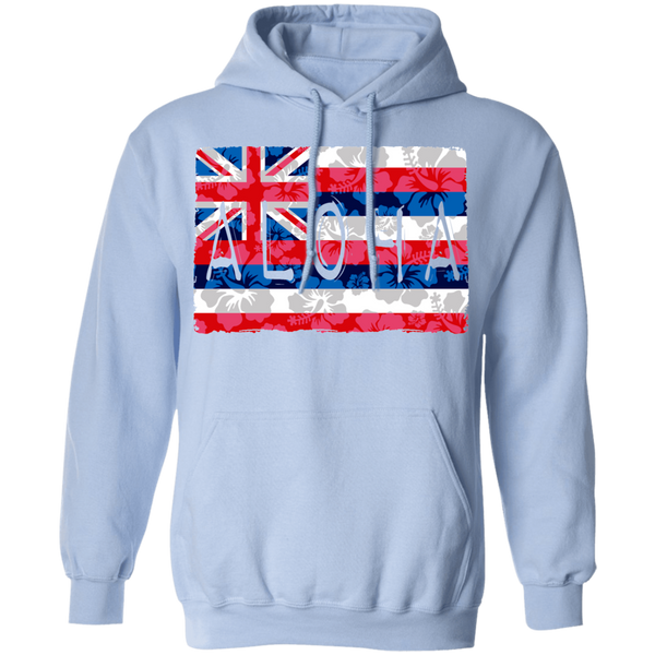 Aloha Floral Flag Pullover Hoodie, Sweatshirts, Hawaii Nei All Day