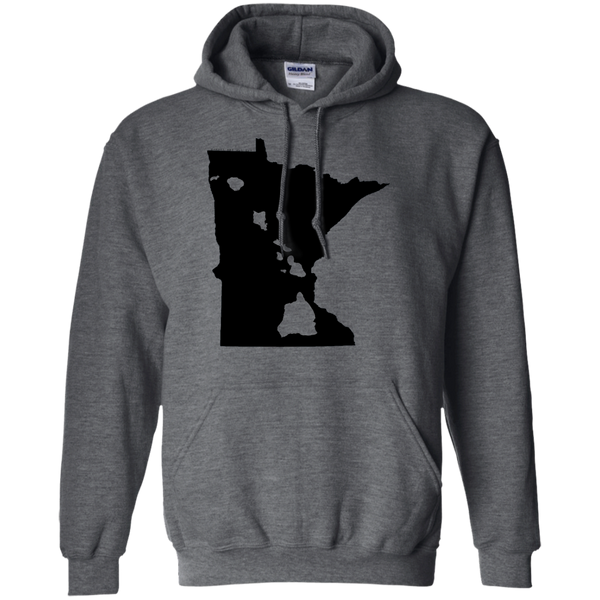 Living in Minnesota with Hawaii Roots Pullover Hoodie 8 oz., Sweatshirts, Hawaii Nei All Day