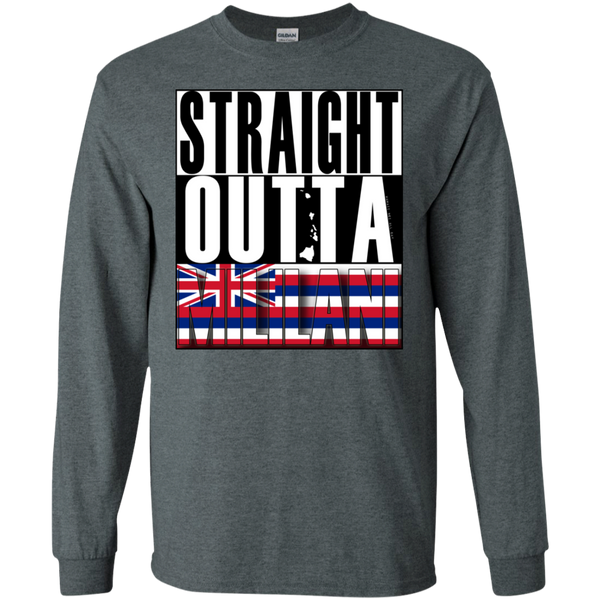 Straight Outta Mililani Hawai'i LS Ultra Cotton T-Shirt, T-Shirts, Hawaii Nei All Day