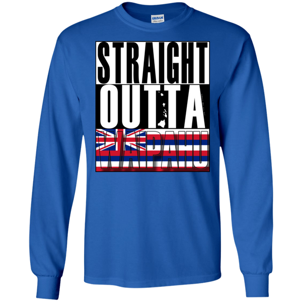 Straight Outta Waipahu Hawai'i LS Ultra Cotton T-Shirt, T-Shirts, Hawaii Nei All Day